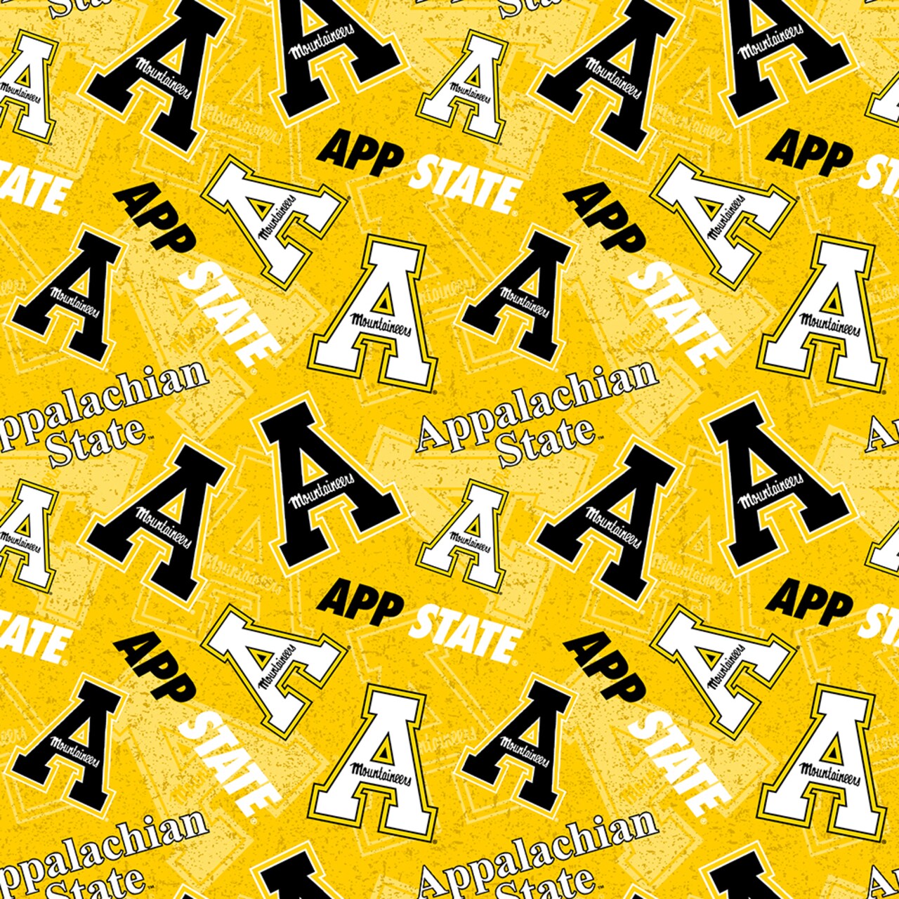 Sykel Enterprises-Appalachian State University Cotton Fabric-App State Mountaineers Tone On Tone Cotton Quilting Fabric